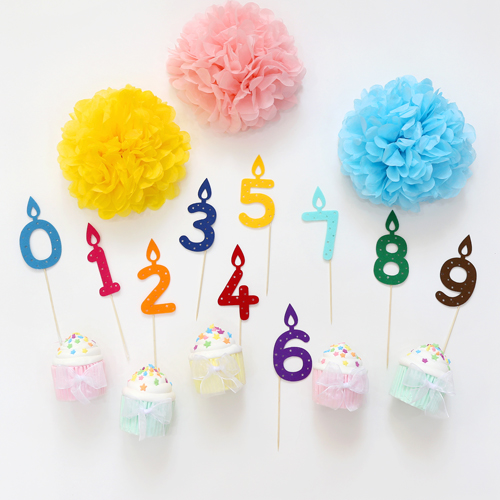 e베이비랜드,펠트픽 1P (숫자초) / 장식소품 돌잔치 생일파티 생일잔치 홈파티 파티소품