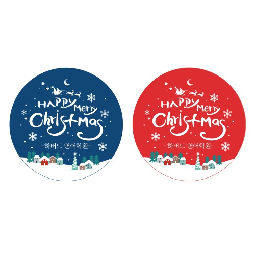 e베이비랜드,크리스마스 답례품스티커 12P CH45 눈이펑펑/ 파티용품 어린이집 선물 포장 소량제작